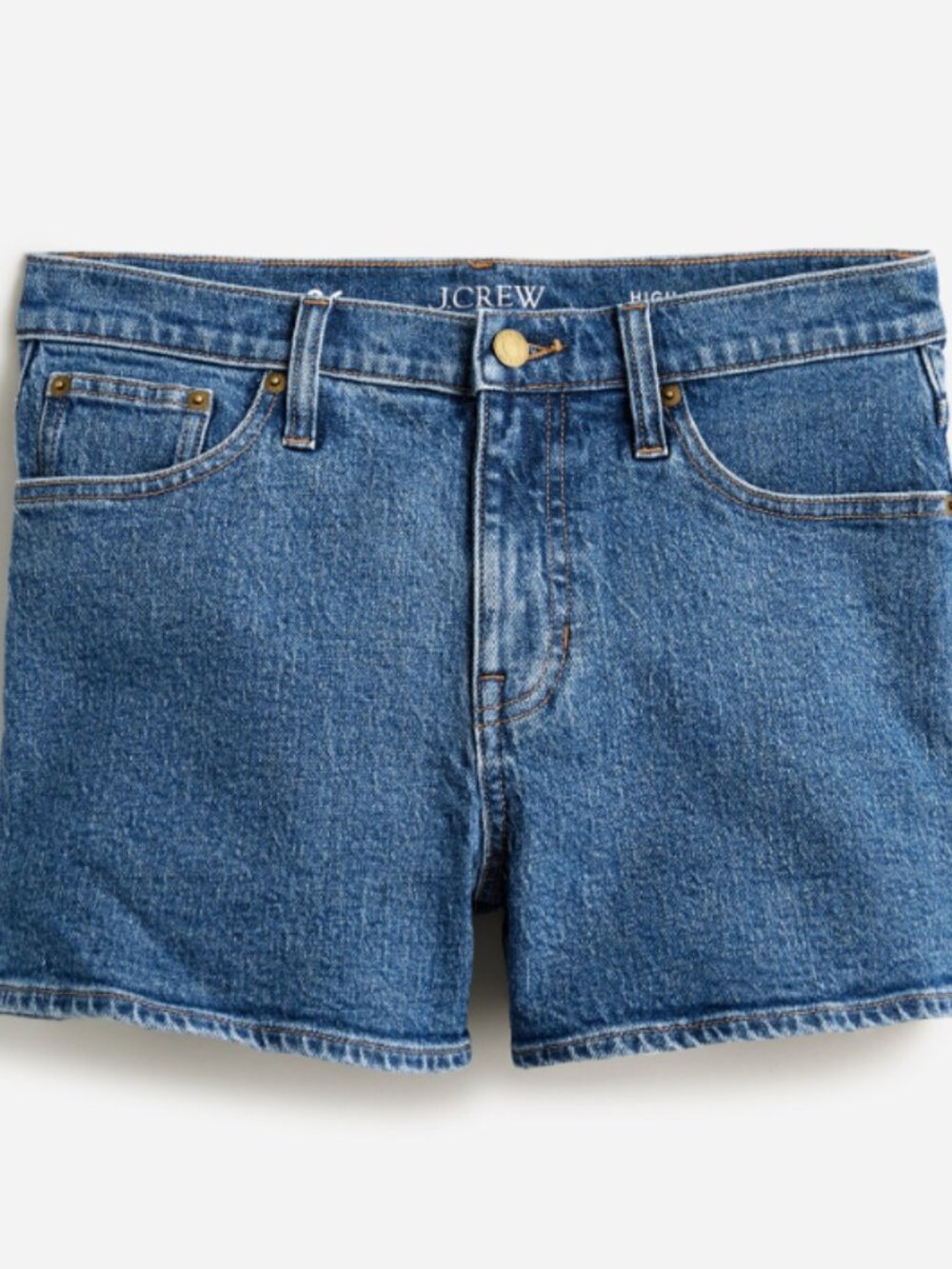 J. Crew High-Rise A-line Denim Short in Ancient Laurel Wash 90's Butter Mom 29